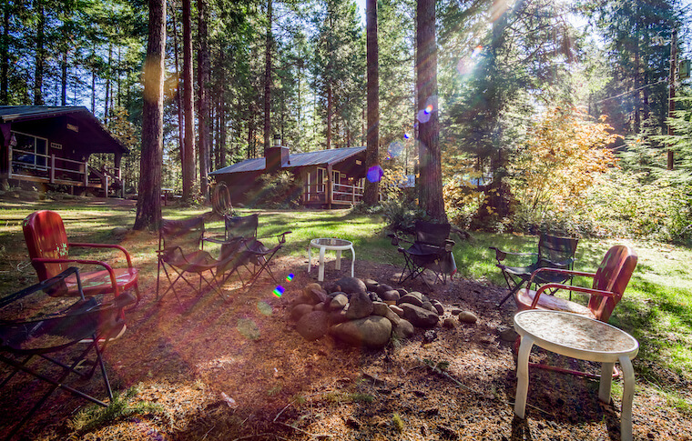 McKenzie River Cabin fire pit